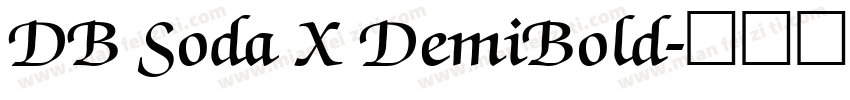 DB Soda X DemiBold字体转换